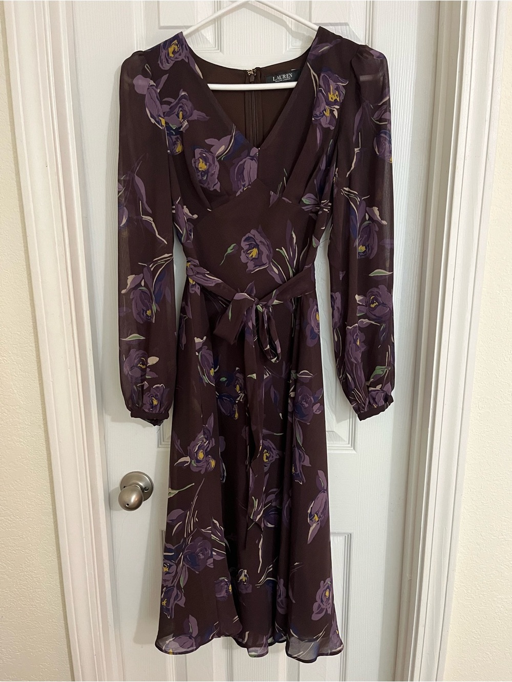Ralph Lauren Brown Floral Dress